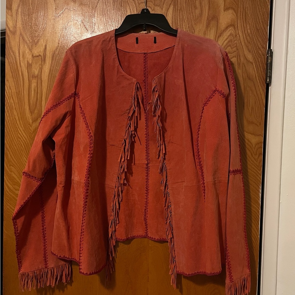 Vintage Red Fringe Jacket